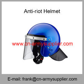 Wholesale Cheap China UN Blue Scratch-resistant Police Anti-Riot Helmet