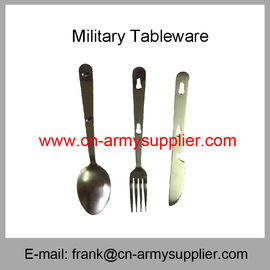Wholesale Cheap China Army Stainless Steel Military Police Fork Spoon Tableware