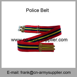 Wholesale Cheap China Military Red Kenya Army Cotton Leather Buckle Police Belt