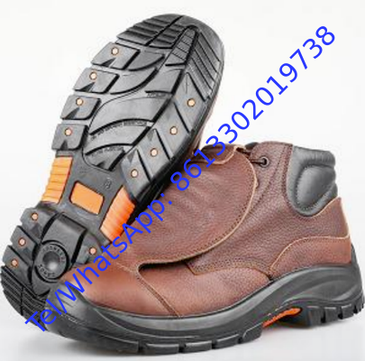 Leather Work Boots Steel Toe Cap Durable Construction Comfortable Fit Safety Protection Industrial Footwear