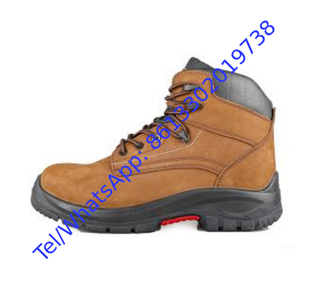 Leather Work Boots Steel Toe Cap Durable Construction Comfortable Fit Safety Protection Industrial Footwear